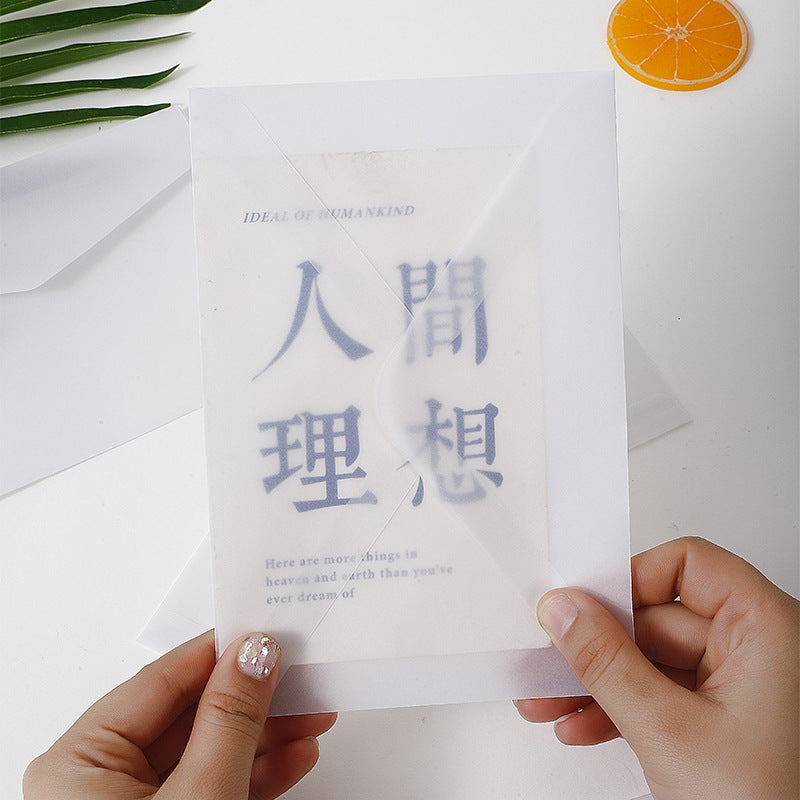 Wholesale Transparent Sulfuric Acid Paper Letter Manicure Card Packaging Storage